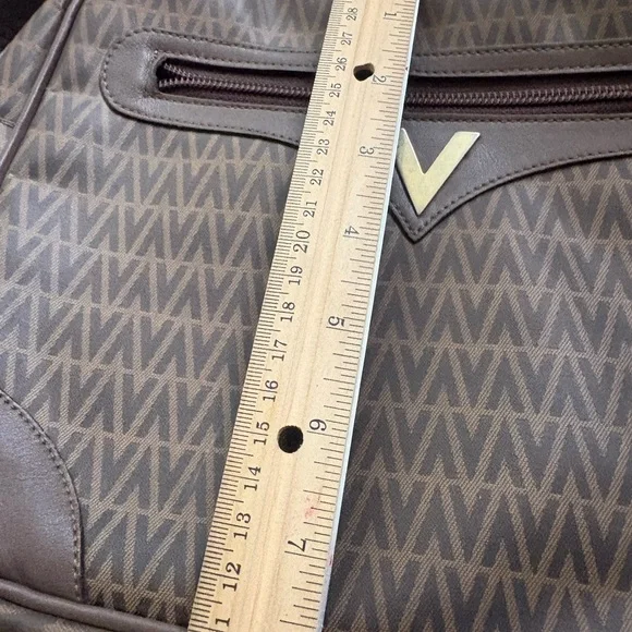 Authentic Valentino pvc leather brown grey shoulder bag - Picture 11 of 12